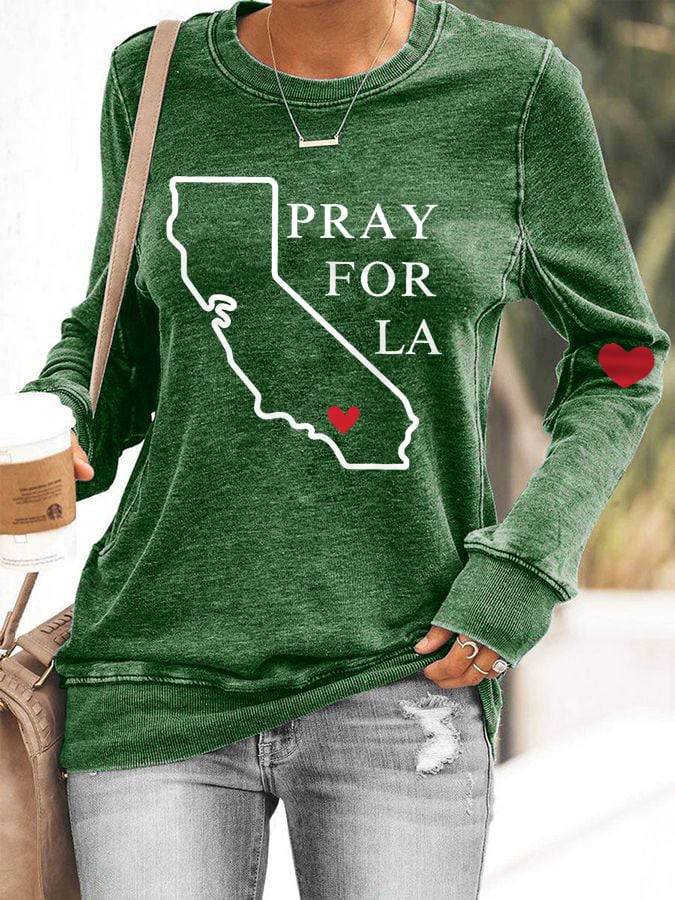 Women's Pray For LA,Los Angeles Strong, California Strong Sweatshirt