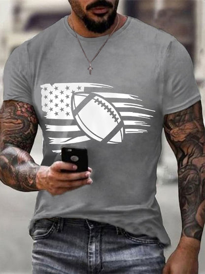 🔥Buy 2 Get 5% Off🔥Men's Football Fans Lovers Gameday American Flag Casual Tee