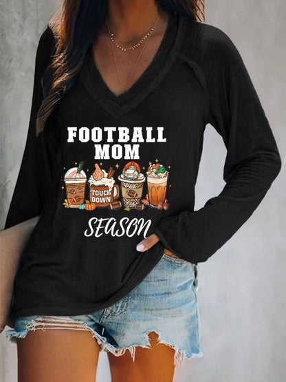 🔥Buy 2 Get 5% Off🔥Women's  Football Mama Season Print T-Shirt