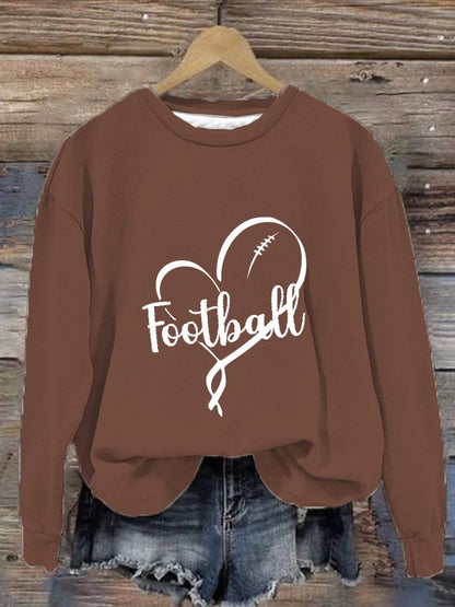 Women's Football Print Casual Sweatshirt