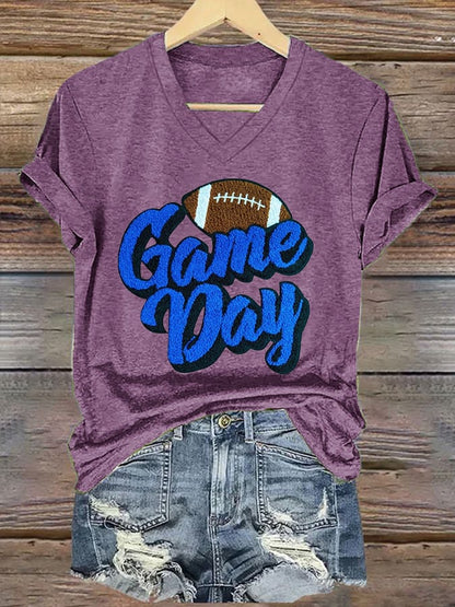 Women's Game Day Print Casual T-Shirt