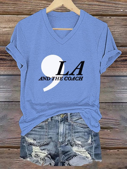 Women's Comma La And The Coach Print T-Shirt