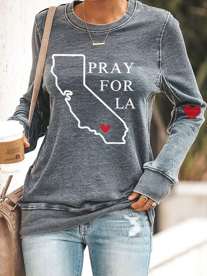 Women's Pray For LA,Los Angeles Strong, California Strong Sweatshirt