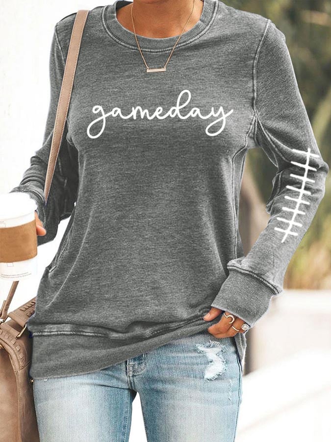 🔥Buy 2 Get 5% Off🔥Women's Game Day Print Casual Sweatshirt