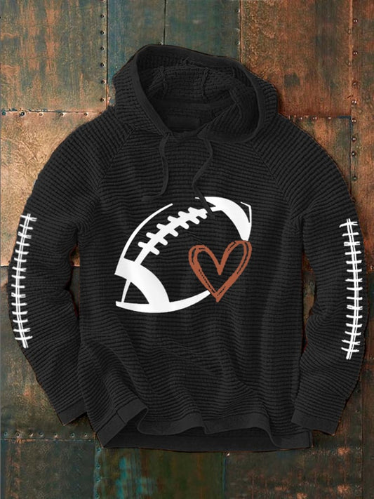 🔥Buy 2 Get 5% Off🔥Men's Football Lover Gameday Waffle Hoodie