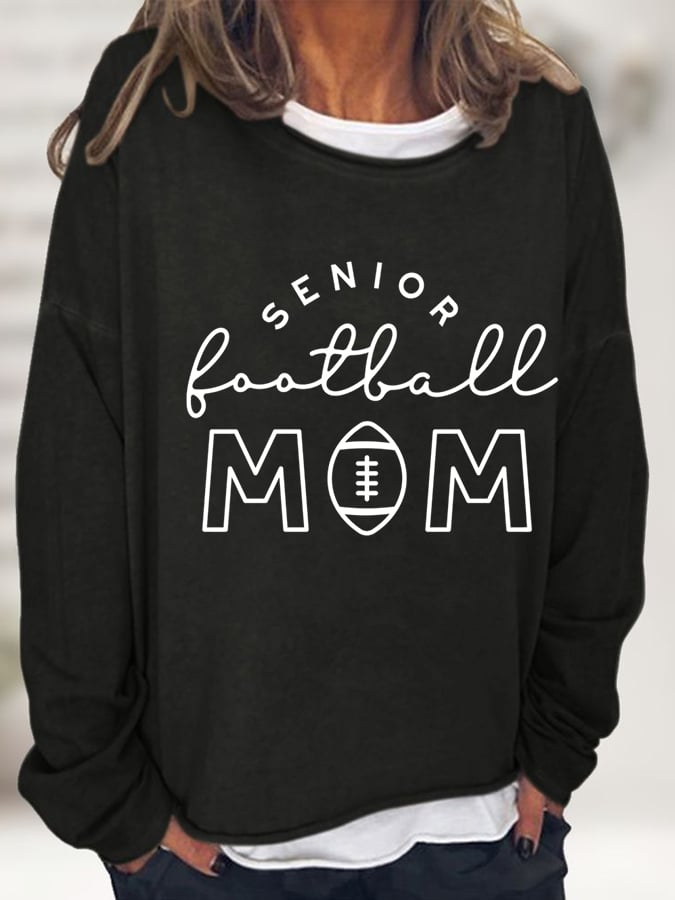 🔥Buy 2 Get 5% Off🔥Women'S Senior Football Mom Print Sweatshirt