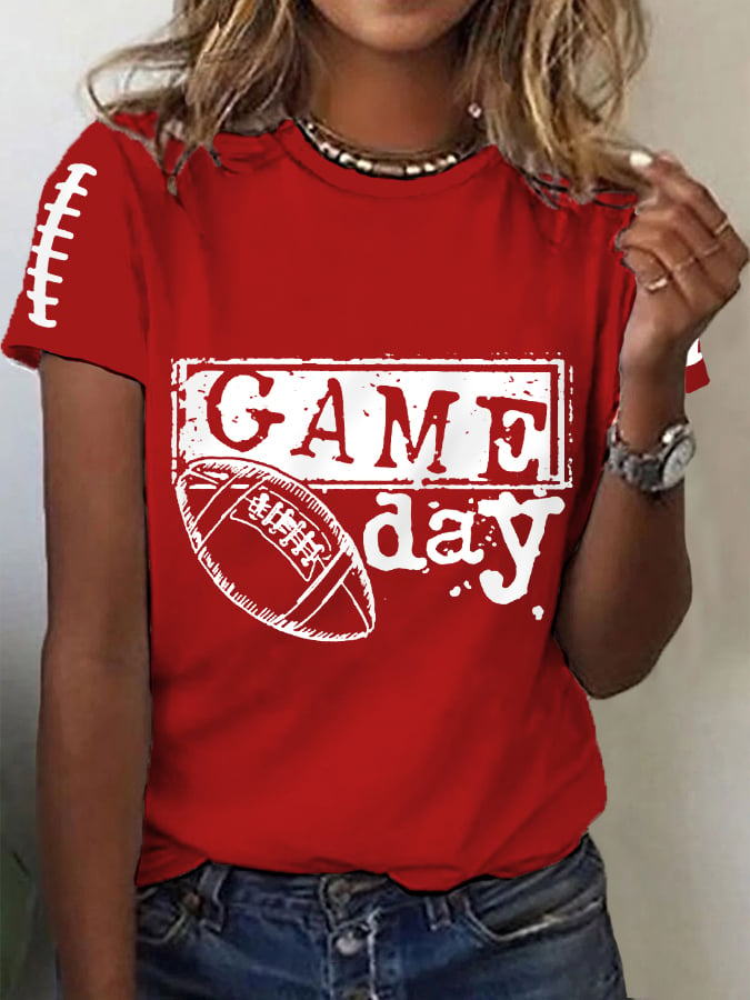 🔥Buy 2 Get 5% Off🔥Women's Football Fans Lover Gameday Casual Tee