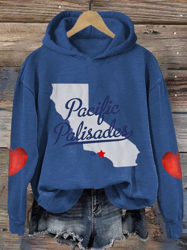 Women's Pacific Palisades CA Strong Print Hoodie