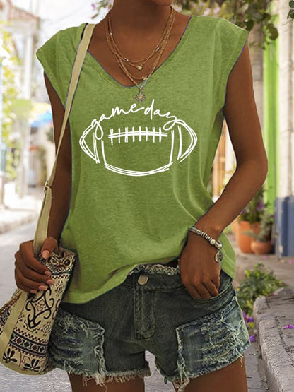 🔥Buy 2 Get 5% Off🔥Women's Gameday Football Lover Casual Sleeveless Tee