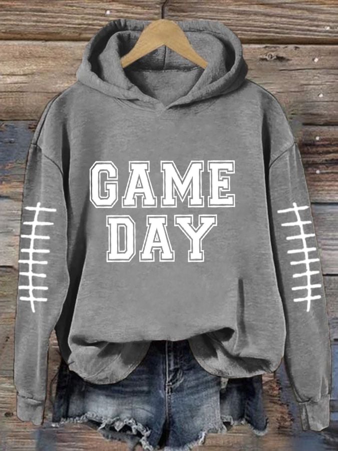 🔥Buy 2 Get 5% Off🔥Women's Game day Football Print Casual Hoodie