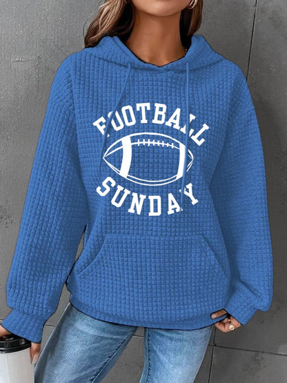 🔥Buy 2 Get 5% Off🔥Women's Football Sunday Print Casual Hoodie