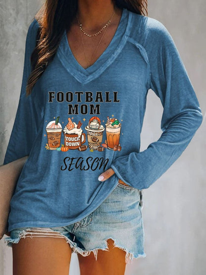 🔥Buy 2 Get 5% Off🔥Women's  Football Mama Season Print T-Shirt