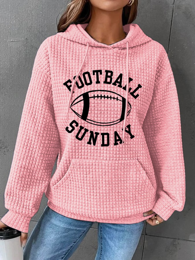 🔥Buy 2 Get 5% Off🔥Women's Football Sunday Print Casual Hoodie