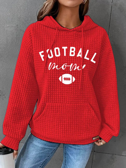 🔥Buy 2 Get 5% Off🔥Women's Football Mom Print Casual Hoodie