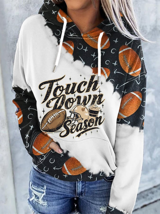 🔥Buy 2 Get 5% Off🔥Women's Touchdown Season Print Casual Hoodie