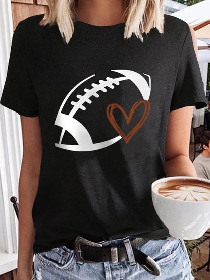 🔥Buy 2 Get 5% Off🔥Women's Football Love Cotton Tee