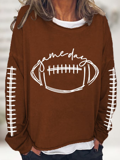 🔥Buy 2 Get 5% Off🔥Women's Gameday Football Lover Casual Long-Sleeve T-Shirt