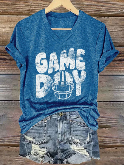 🔥Buy 2 Get 5% Off🔥Women'S Football Game Day Print Casual T-Shirt