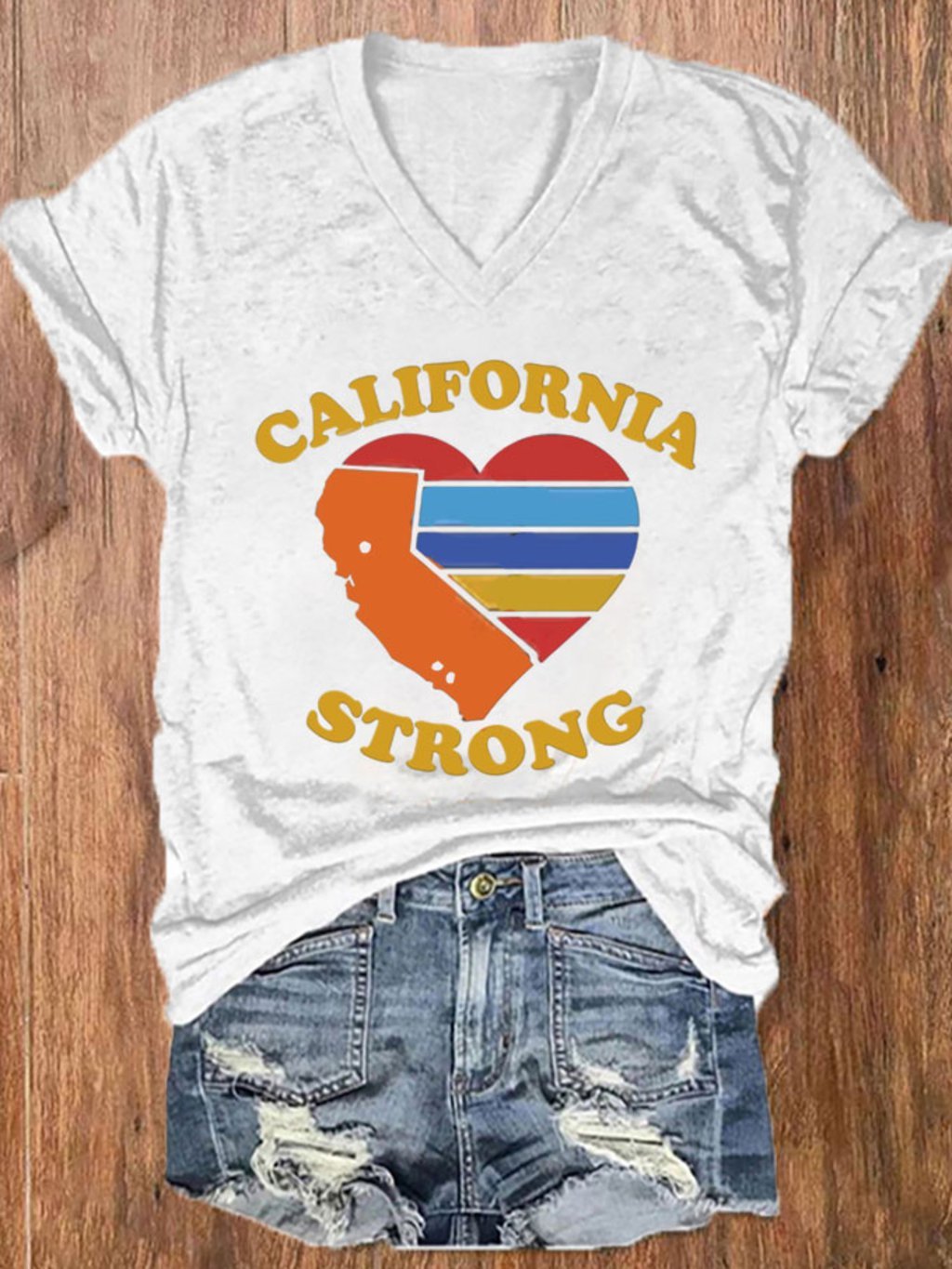 Women's California Strong Pacific Palisades Print T-Shirt