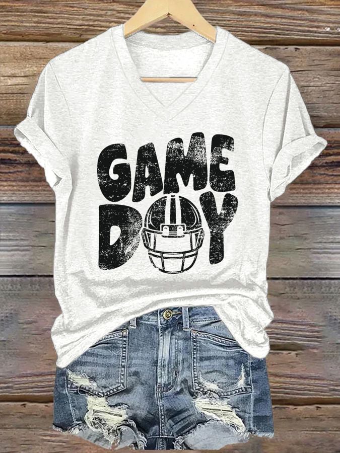 🔥Buy 2 Get 5% Off🔥Women'S Football Game Day Print Casual T-Shirt