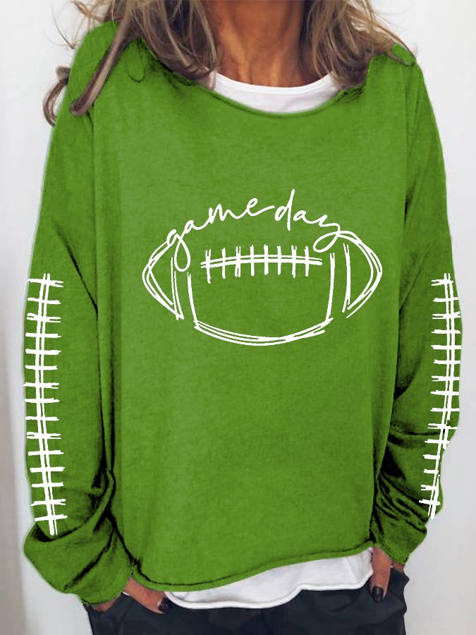 🔥Buy 2 Get 5% Off🔥Women's Gameday Football Lover Casual Long-Sleeve T-Shirt