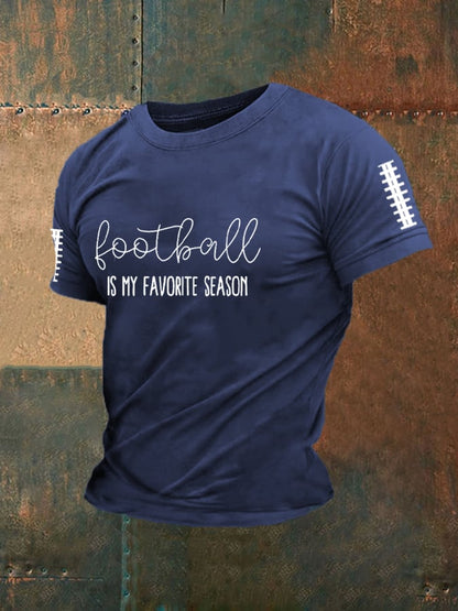 🔥Buy 2 Get 5% Off🔥Men's Football Is My Favourite Season  Football  Lover Printed T-Shirt