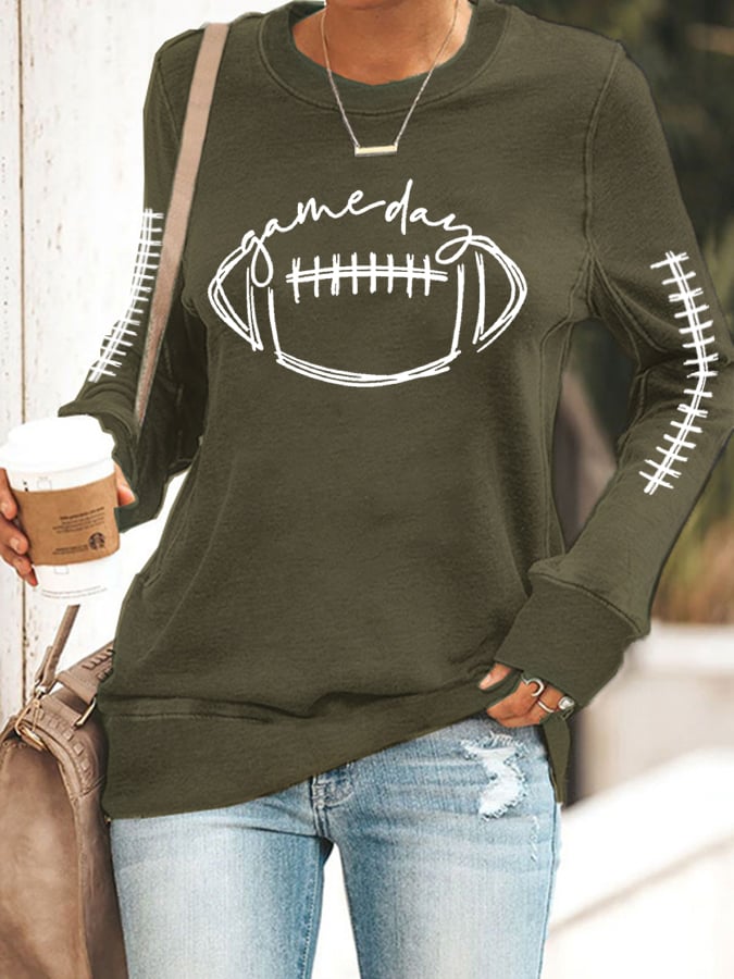 🔥Buy 2 Get 5% Off🔥Women's Gameday Football Lover Casual Sweatshirt