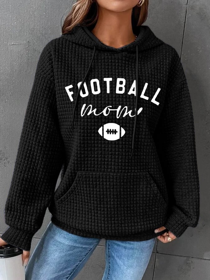 🔥Buy 2 Get 5% Off🔥Women's Football Mom Print Casual Hoodie