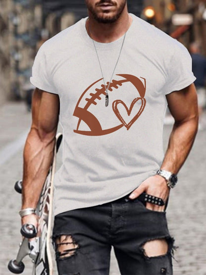 Men's Football Lover Casual Cotton Tee