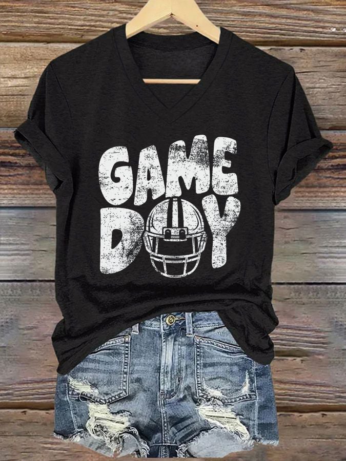 🔥Buy 2 Get 5% Off🔥Women'S Football Game Day Print Casual T-Shirt