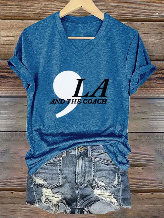 Women's Comma La And The Coach Print T-Shirt