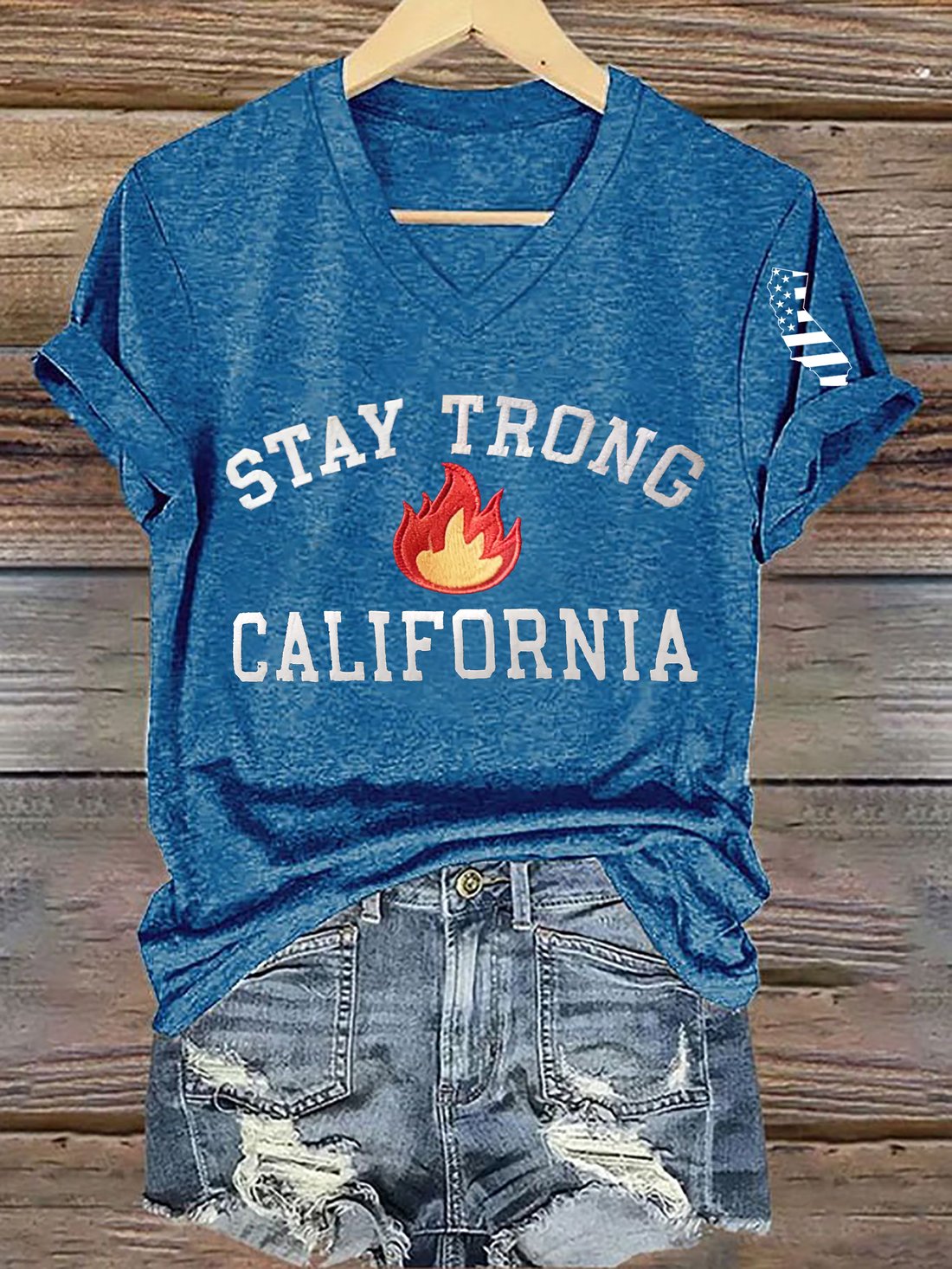 Women's Stat Trong California Printed Short-Sleeved T-Shirt