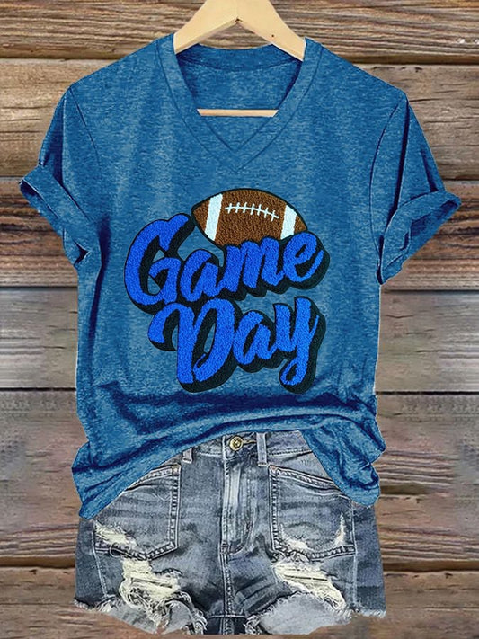 Women's Game Day Print Casual T-Shirt