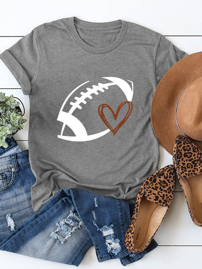 🔥Buy 2 Get 5% Off🔥Women's Football Love Cotton Tee