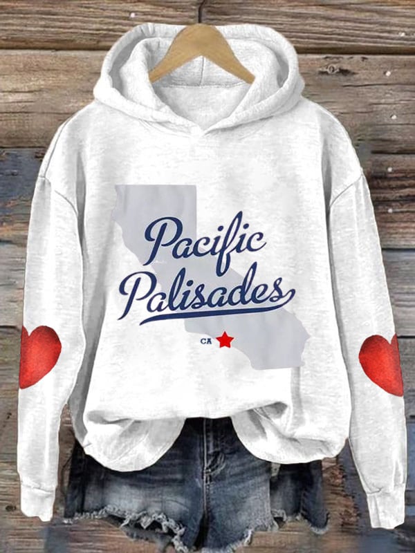 Women's Pacific Palisades CA Strong Print Hoodie