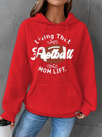 🔥Buy 2 Get 5% Off🔥Women's Football Print Casual Hoodie