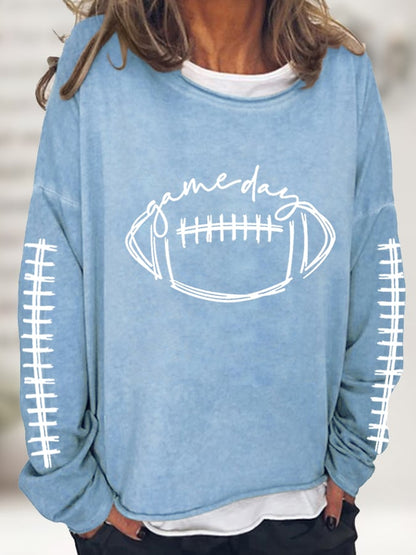 🔥Buy 2 Get 5% Off🔥Women's Gameday Football Lover Casual Long-Sleeve T-Shirt