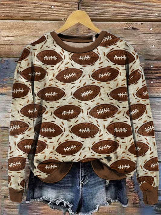 🔥Buy 2 Get 5% Off🔥Women's Football Pattern Printed Sweatshirt