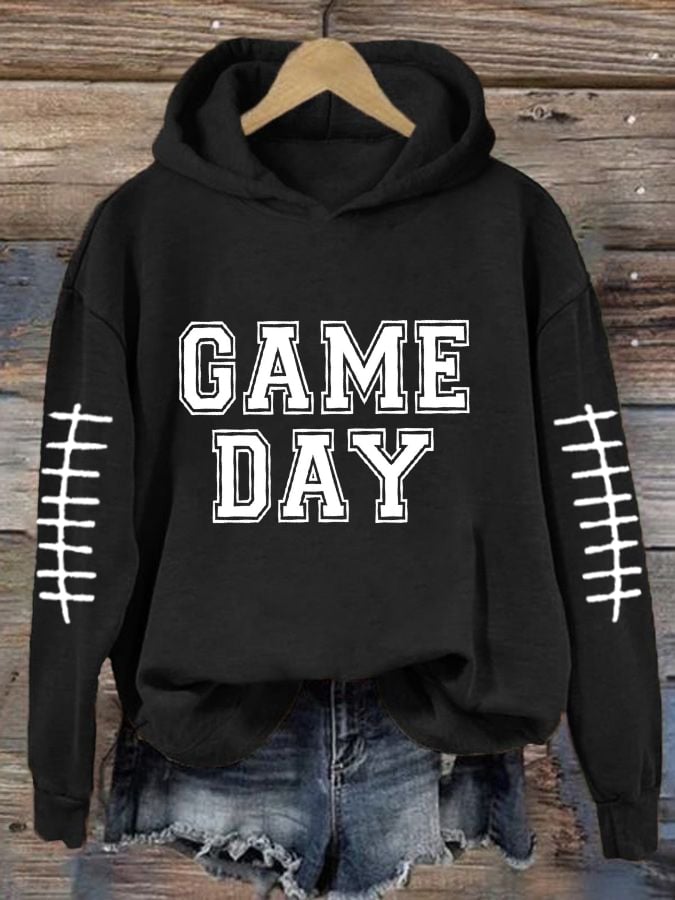 🔥Buy 2 Get 5% Off🔥Women's Game day Football Print Casual Hoodie