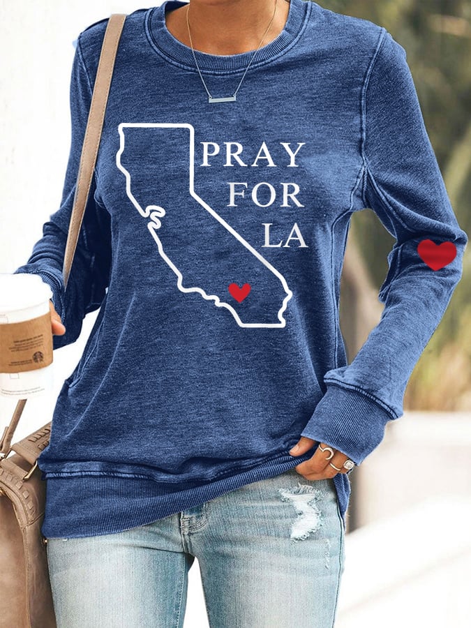 Women's Pray For LA,Los Angeles Strong, California Strong Sweatshirt