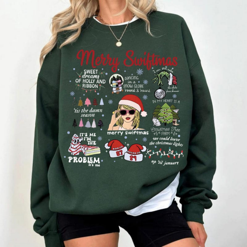 Swiftie Collage Merry Swiftiemas Swiftie Sweatshirt