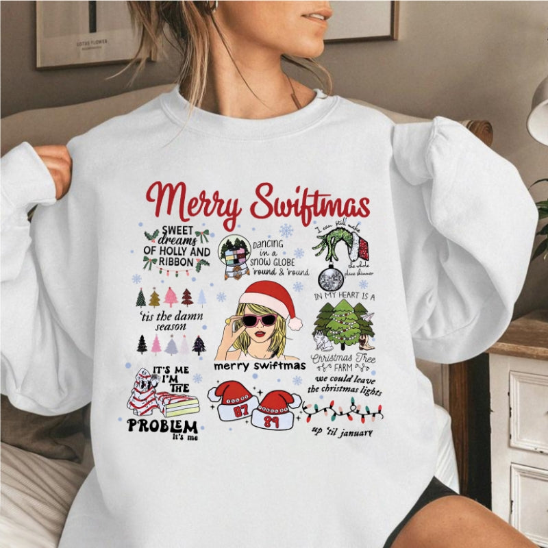 Swiftie Collage Merry Swiftiemas Swiftie Sweatshirt