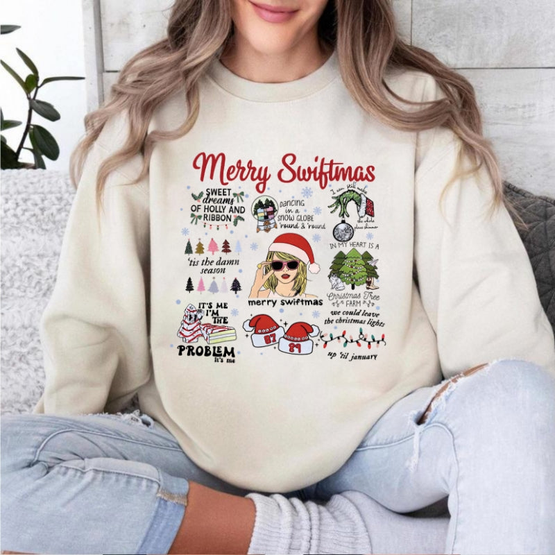 Swiftie Collage Merry Swiftiemas Swiftie Sweatshirt