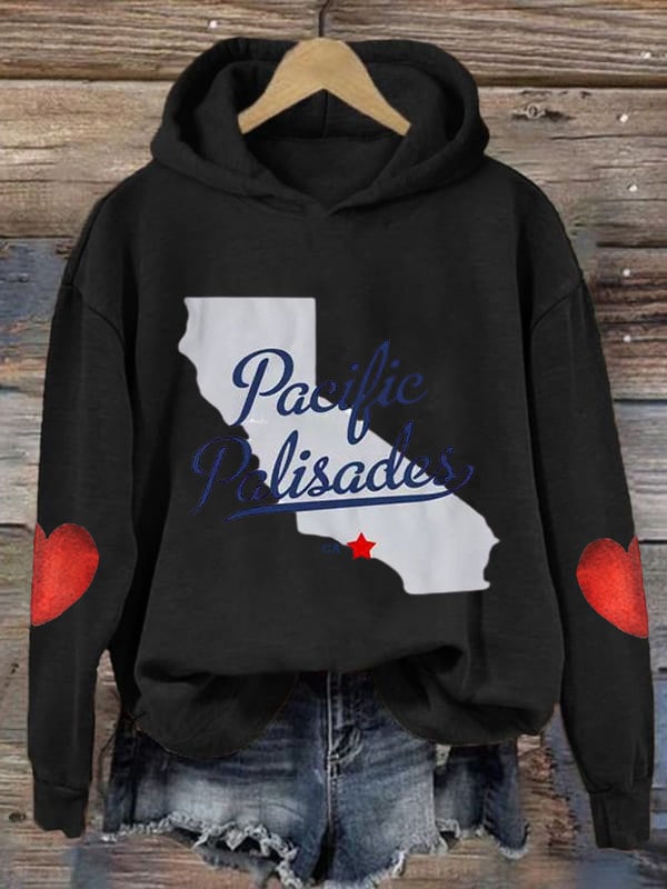 Women's Pacific Palisades CA Strong Print Hoodie