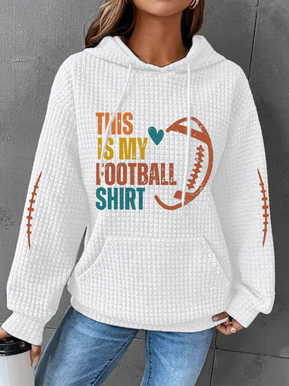 🔥Buy 2 Get 5% Off🔥Women's This Is My Football Shirt Print Sweatshirt