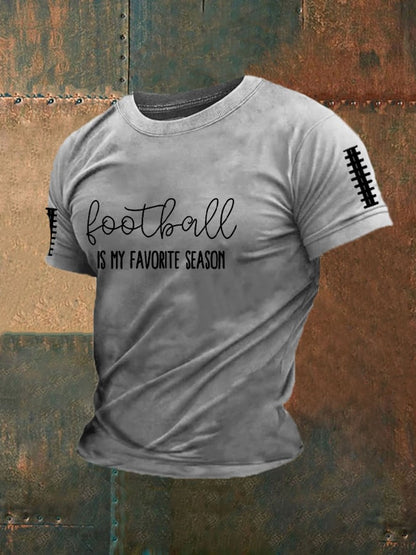 🔥Buy 2 Get 5% Off🔥Men's Football Is My Favourite Season  Football  Lover Printed T-Shirt