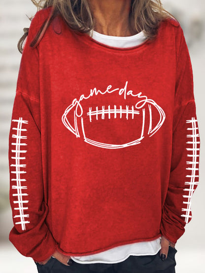 🔥Buy 2 Get 5% Off🔥Women's Gameday Football Lover Casual Long-Sleeve T-Shirt