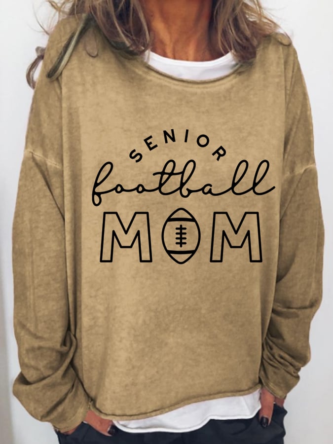 🔥Buy 2 Get 5% Off🔥Women'S Senior Football Mom Print Sweatshirt