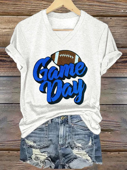 Women's Game Day Print Casual T-Shirt