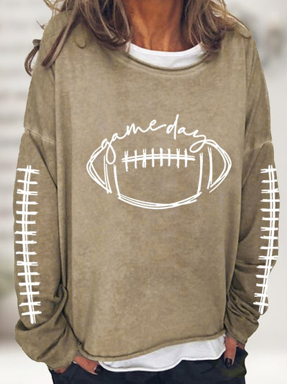 🔥Buy 2 Get 5% Off🔥Women's Gameday Football Lover Casual Long-Sleeve T-Shirt